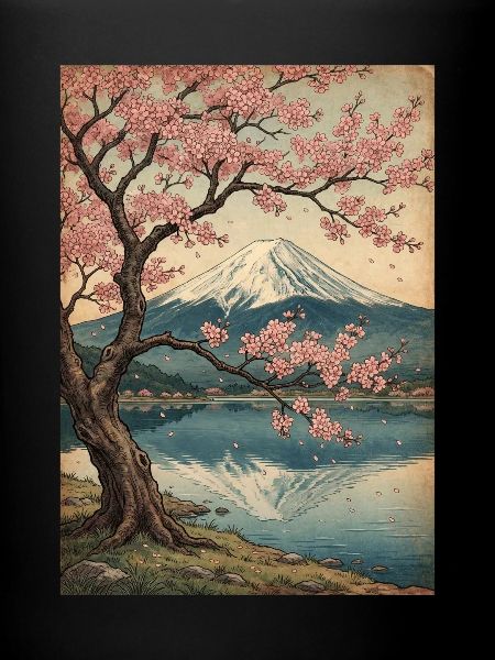 Kirschblüten am Mount Fuji