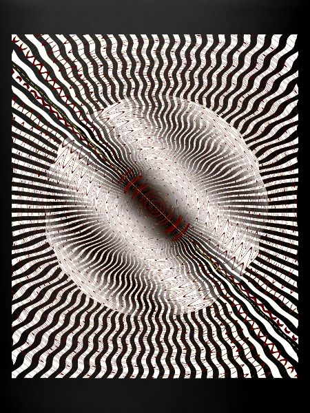 Circular Swirl Illusion Pattern