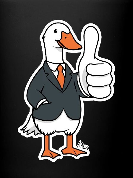 Canard élégant en costume