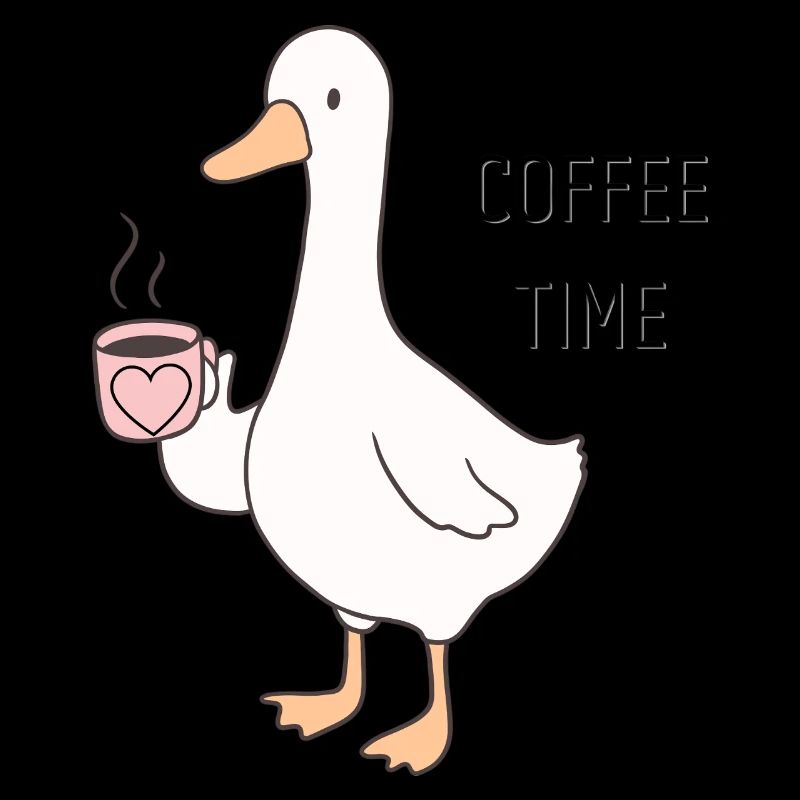 Dessin animé Ducky Coffee Time