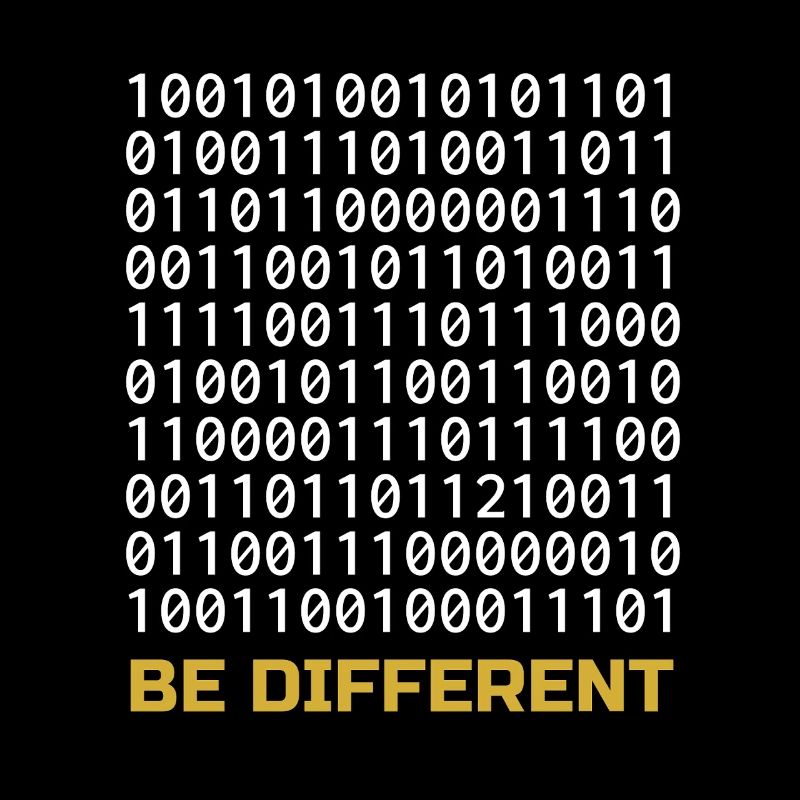 Être différent : Motif binaire avec message
