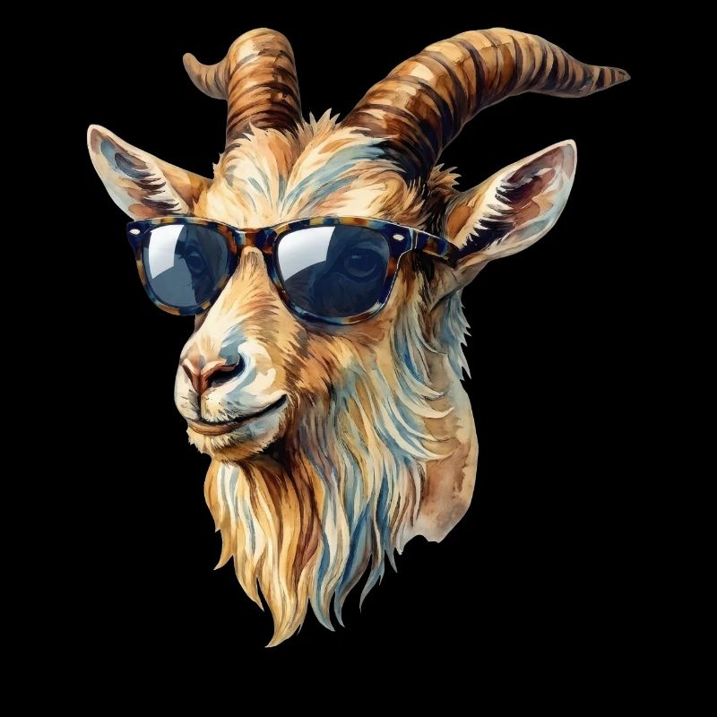 Coole Ziege mit Sonnenbrille