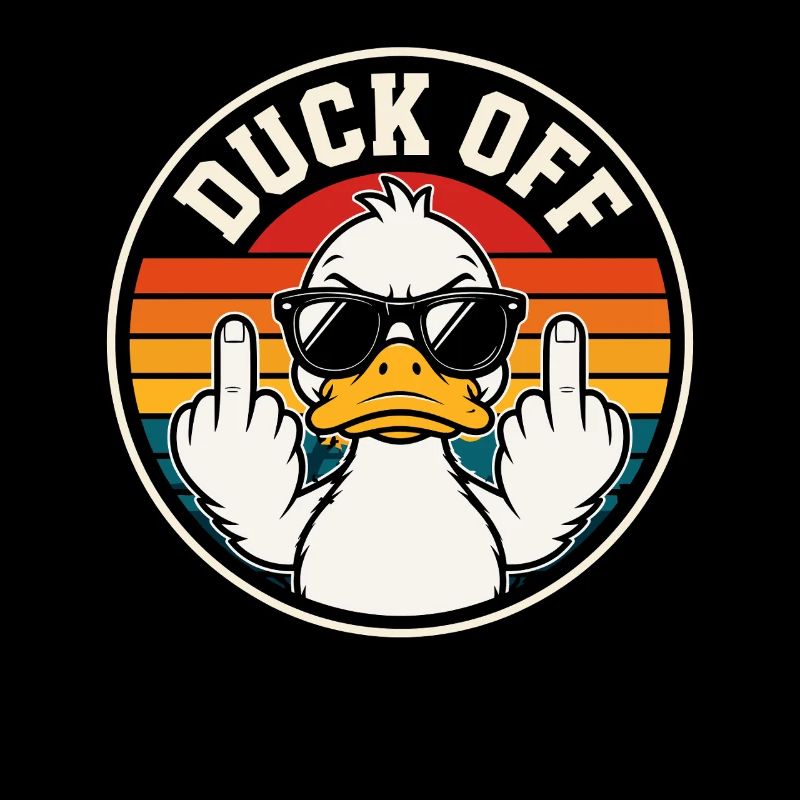 Duck Off Retro Sunset