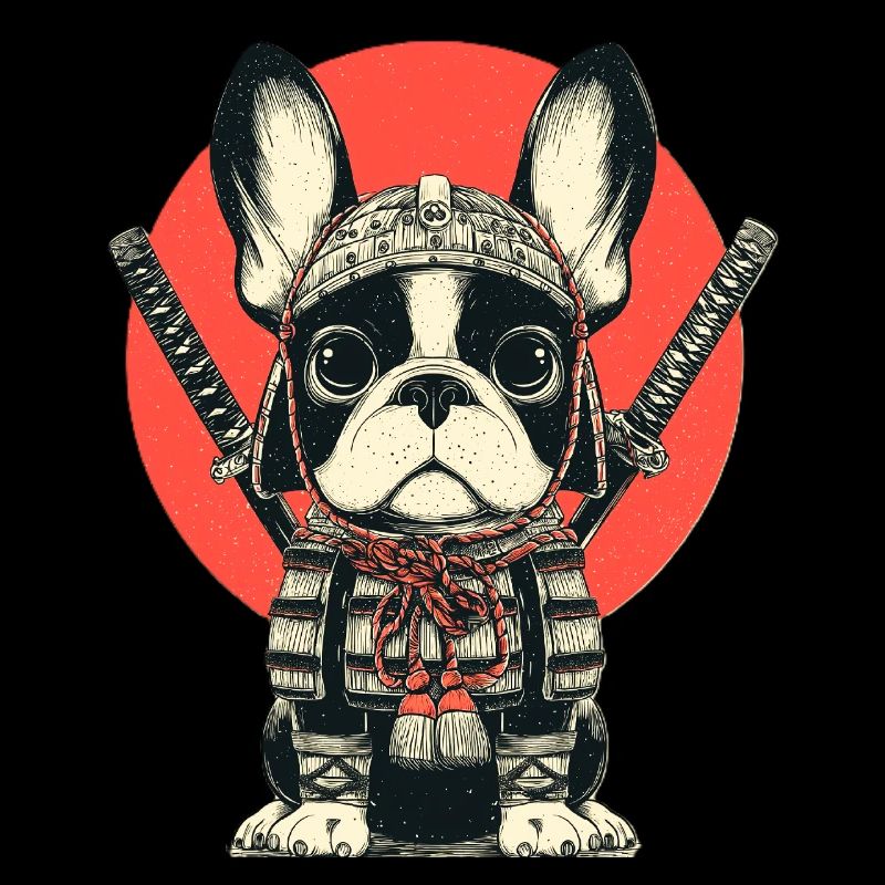 Samurai Bulldog in Armor