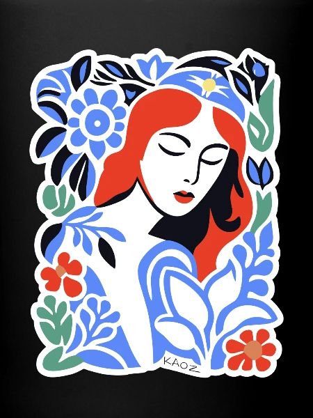 Portrait des fleurs bleues