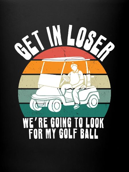 Retro Golf Cart Sunset