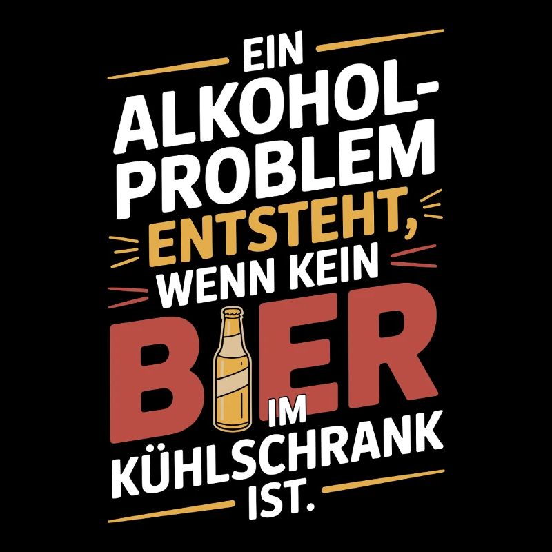 Bier Spruch Alkohol Problem Männerabend JGA Herren