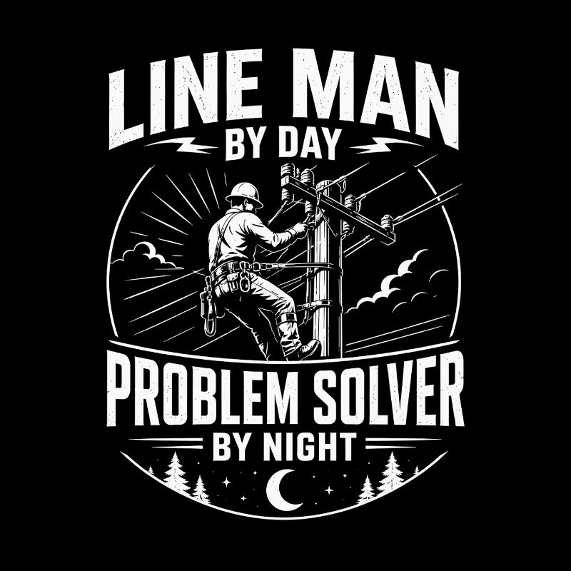Power Line Cable Technician Motif