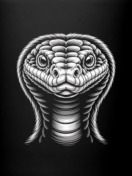 Tête de serpent blanc