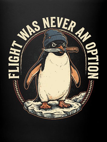 Penguin mit Messer – Eiswitz