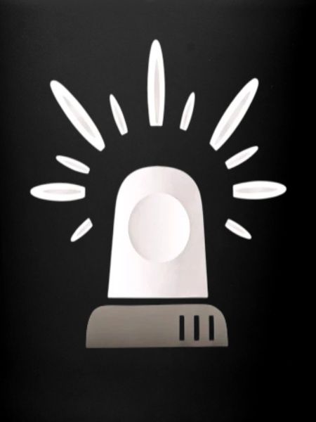 White Siren Warning Light