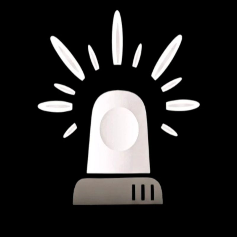 White Siren Warning Light