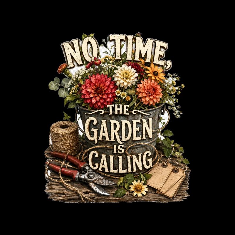 Garten Ruft Gärtner Spruch Gartenarbeit Pflanzen