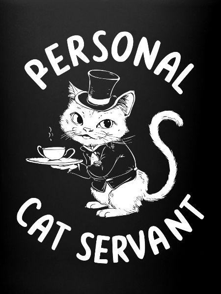 Garçon chat avec du thé