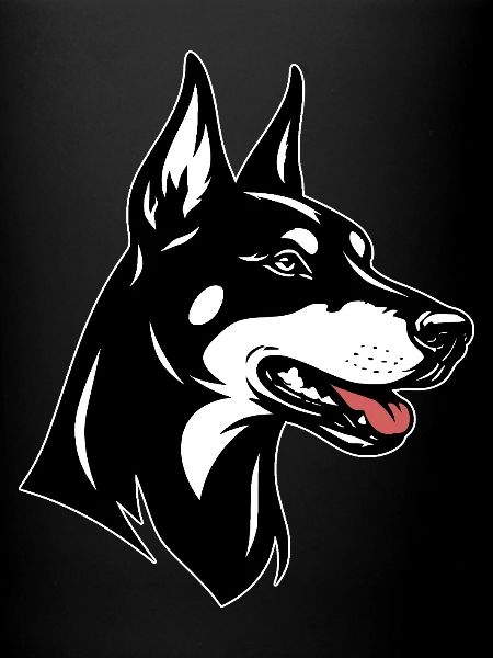 Doberman Head Side