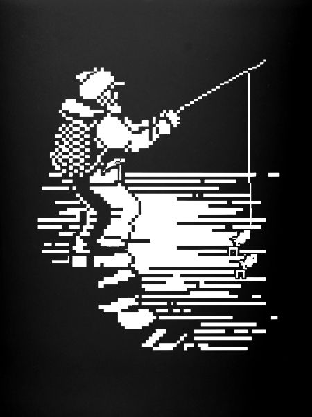 Pêche au pixel art