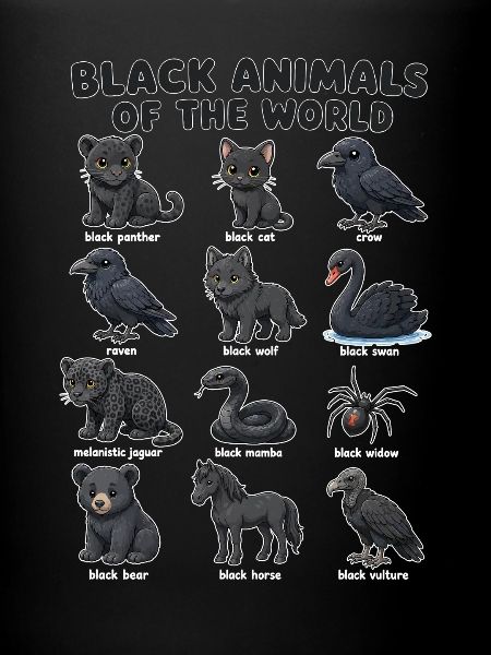 Black animals of the