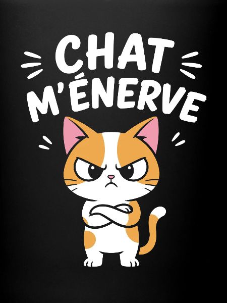 Chat énervé cartoon