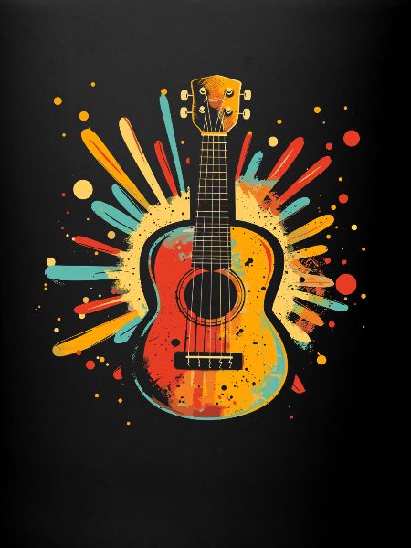 Ukulele Farbklecks