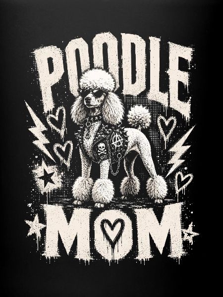 Pudel Mama Motiv mit Herz