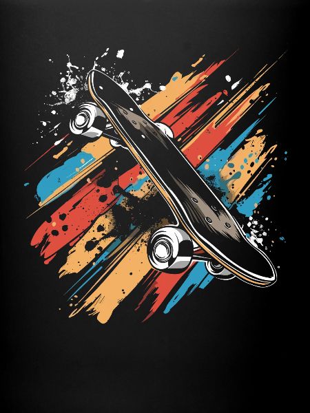 Skateboard Farbkleckse