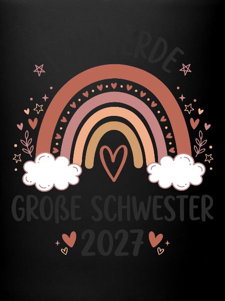 Große Schwester 2027 Boho Regenbogen