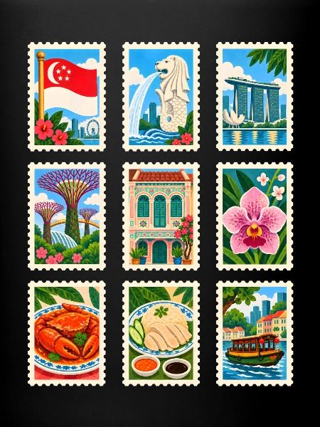Singapur Briefmarken
