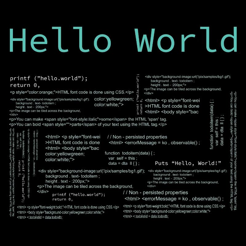 Hello World - Computer Pr... Programmeur & Nerd