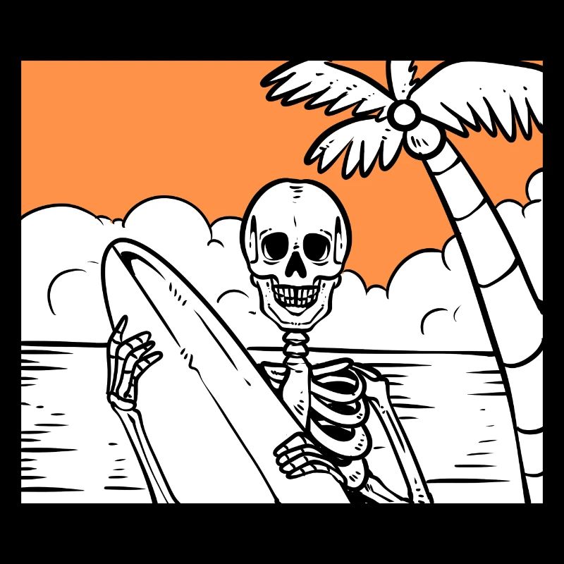 Skelettsurfer Professioneller Surfer