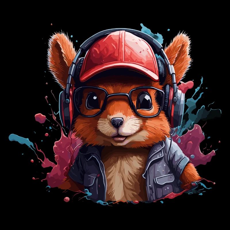 Squirrel Animal Art I Cool Cute