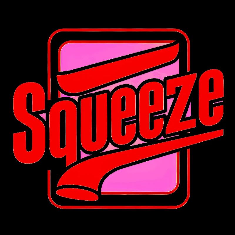 Squeeze Pop Culture Tee Pink and Red Retro Design