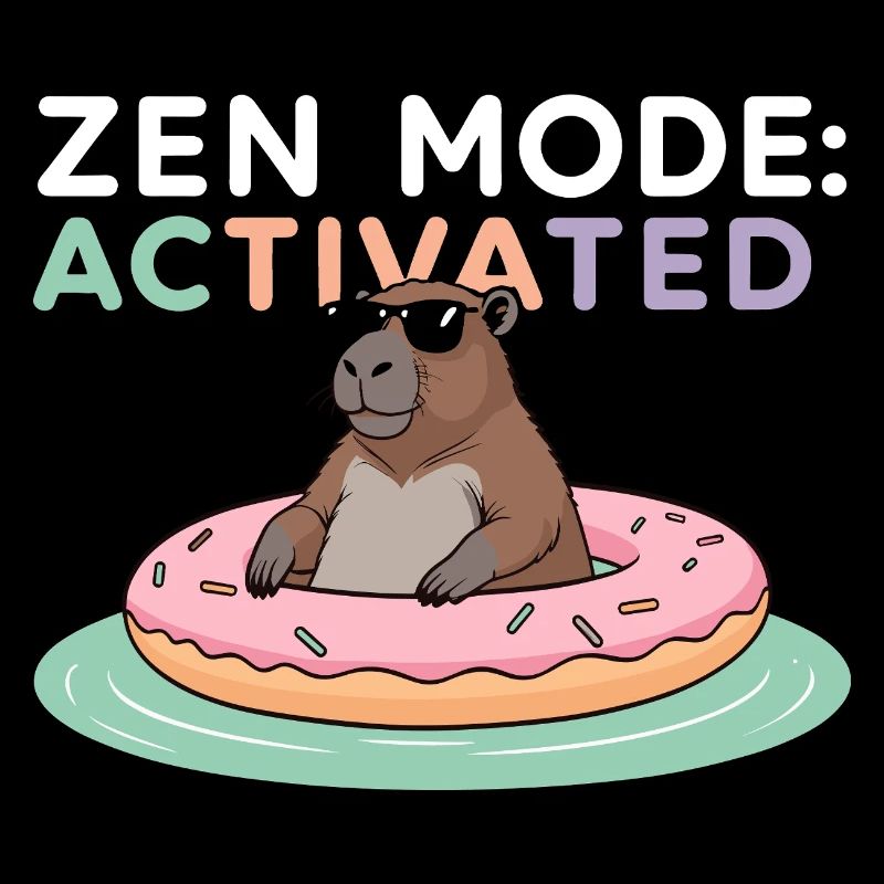 Zen Mode Activated - Relaxed Capybara