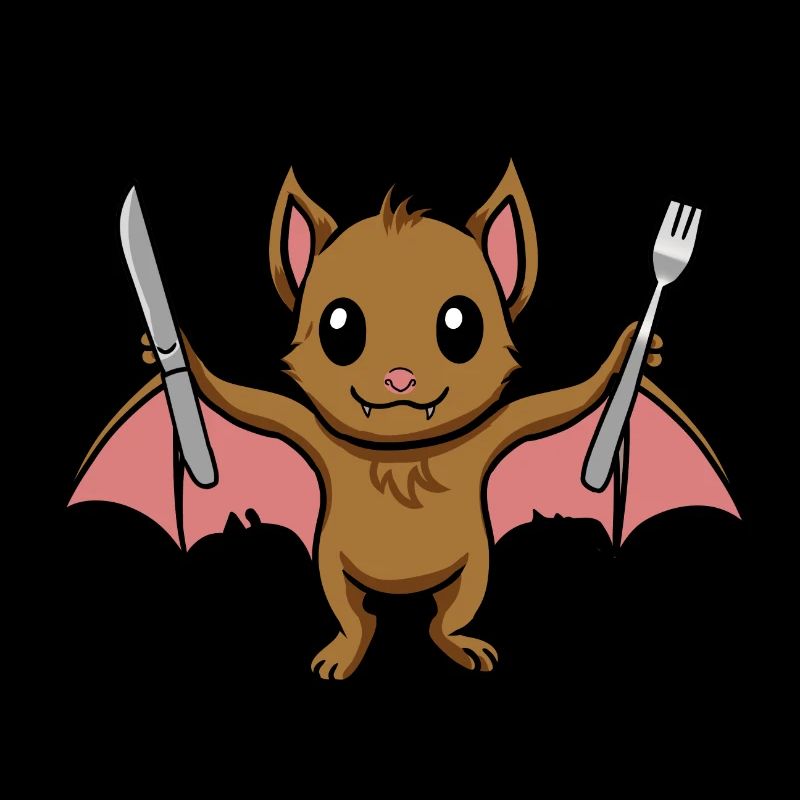 Mignon bébé chauve-souris Faim Repas