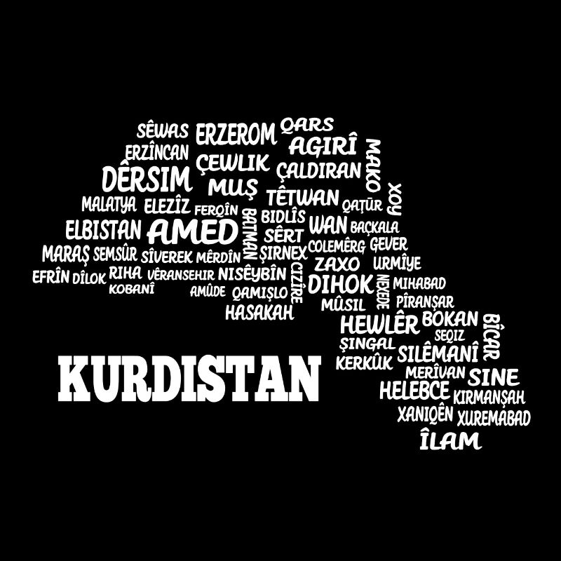 Carte du Kurdistan drapeau kurde cadeau kurde