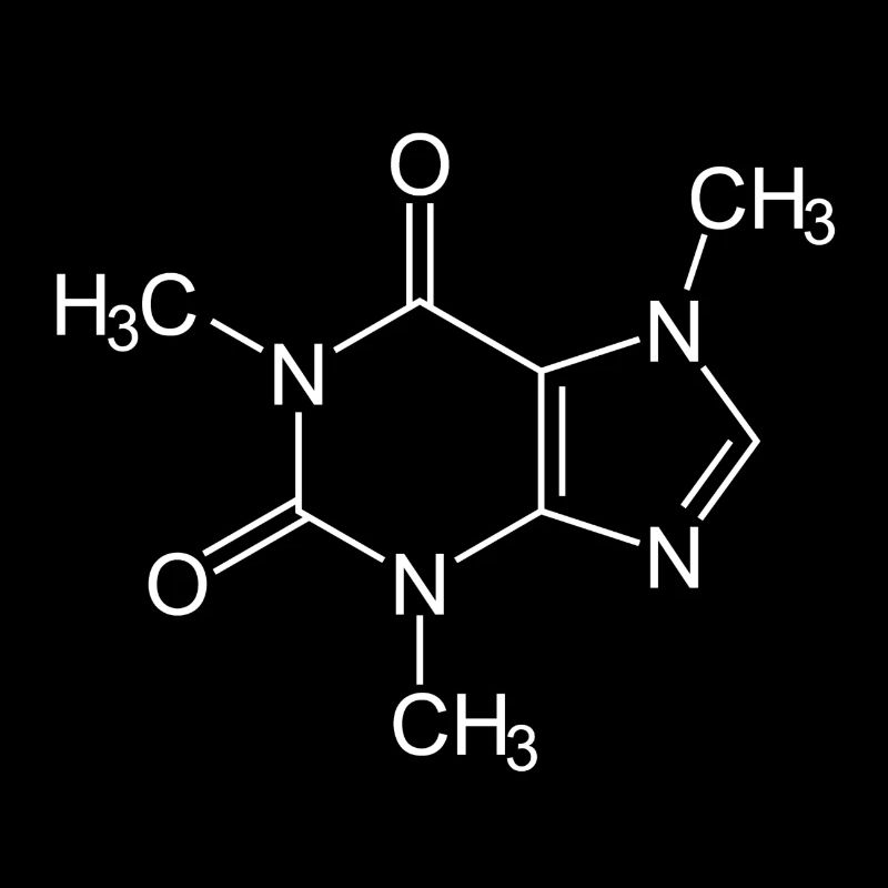 Caffeine Molecule Addicted Coffee Lovers