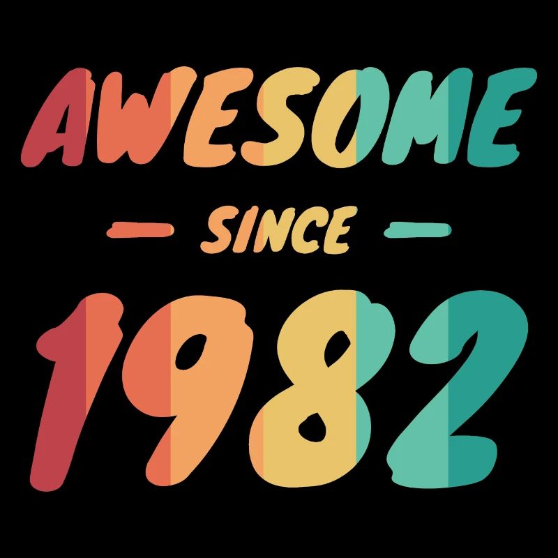 Awesome Since 1982 Geschenkidee Vintage