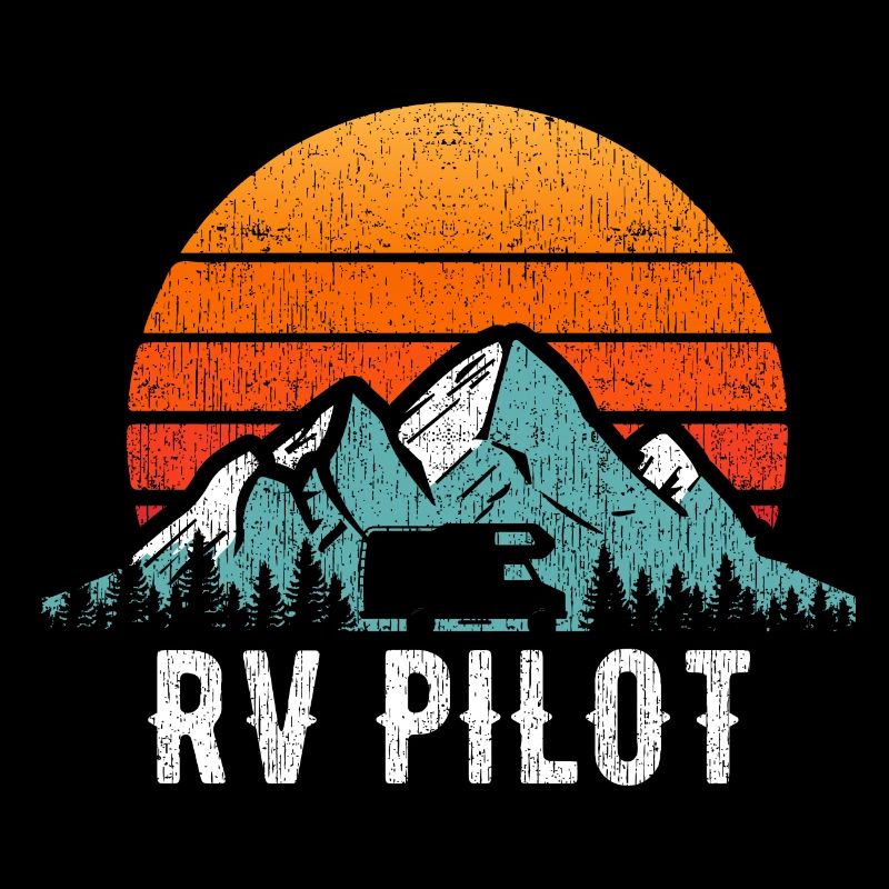 RV Pilot Motorhome Travel Stuff RV Vacation Retro