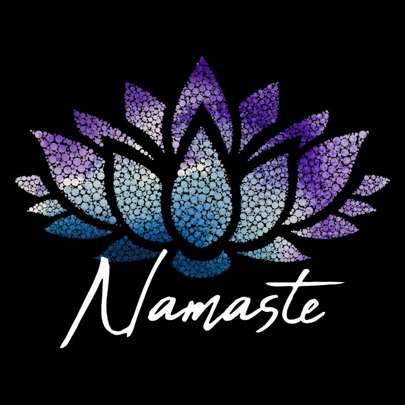 Namaste Lotusblüte bunt Muster Pattern