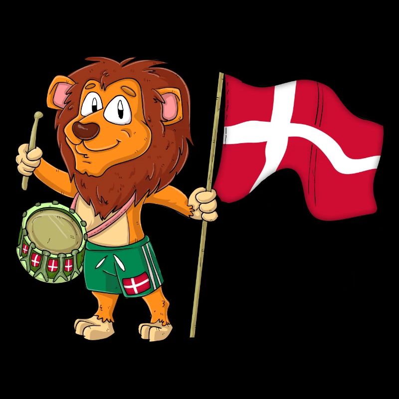 Lion avec le drapeau danois