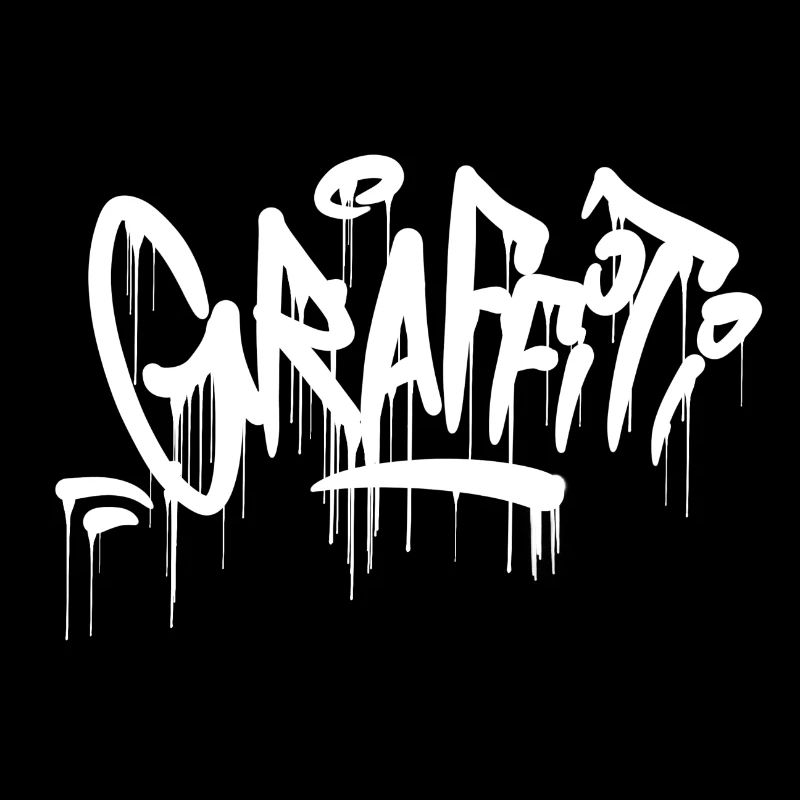 graffiti drips shirt white