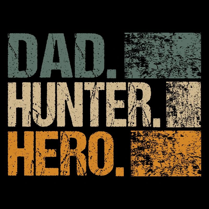 Hunter Father Dad Hero Sprout Funny Retro Style