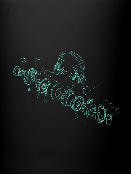 Écouteurs techniques HiFi Illustration