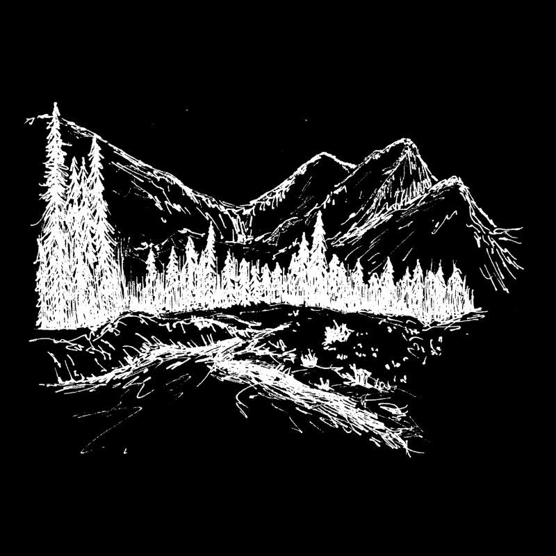 Mountain landscape illustration