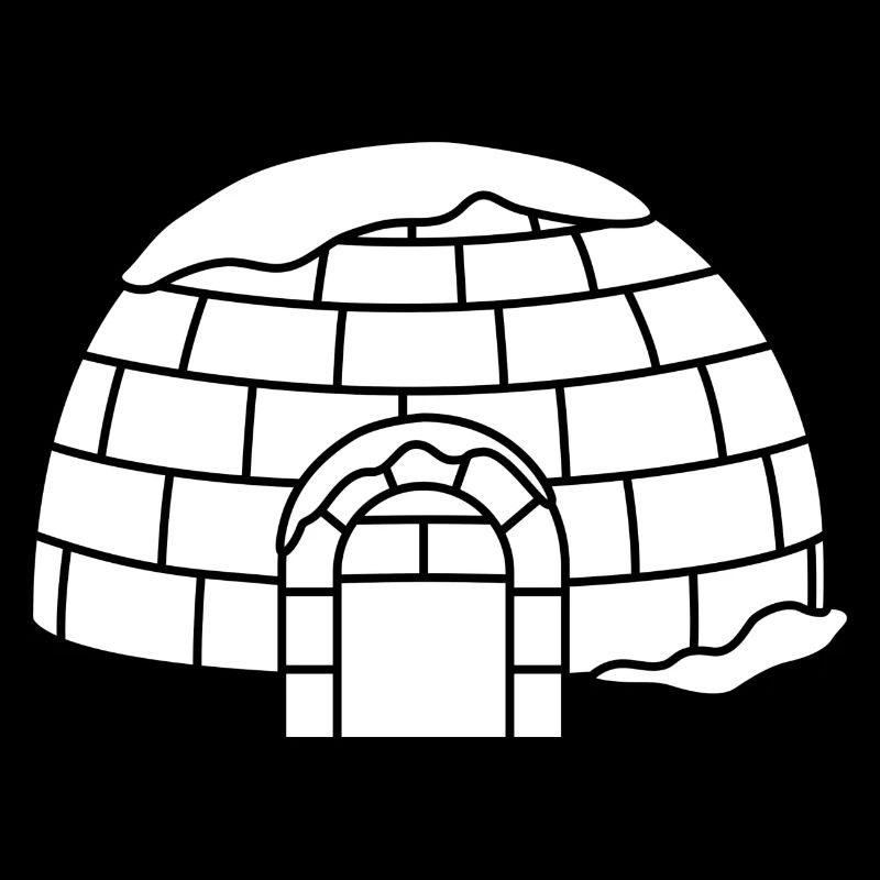 Maison de neige en forme de dôme igloo Eskimo Inuit