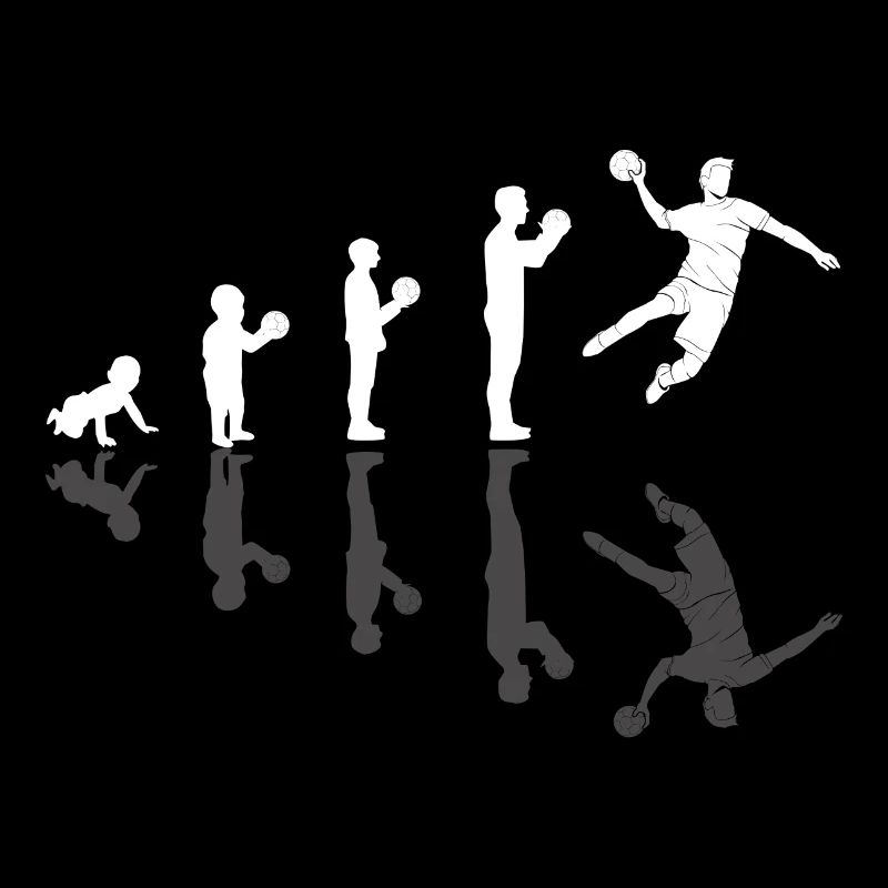 Handball player handball player handball evolution