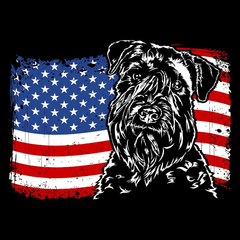 Irish Soft Coated Wheaten Terrier America Flag
