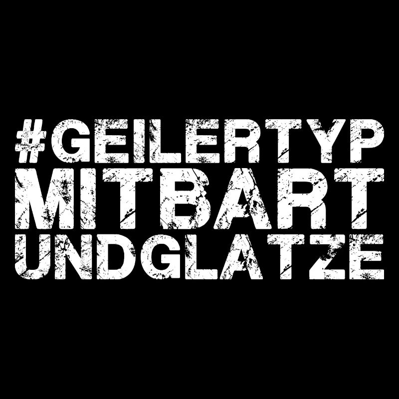 geiler Typ mit Bart und Glatze