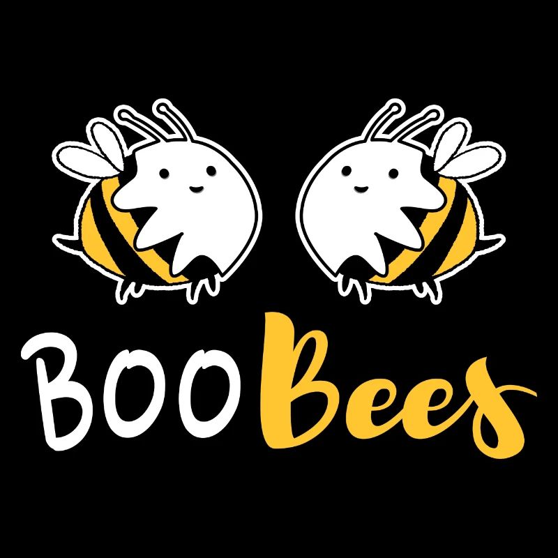 Cute Ghost Bees Design Boo Bees Ghost