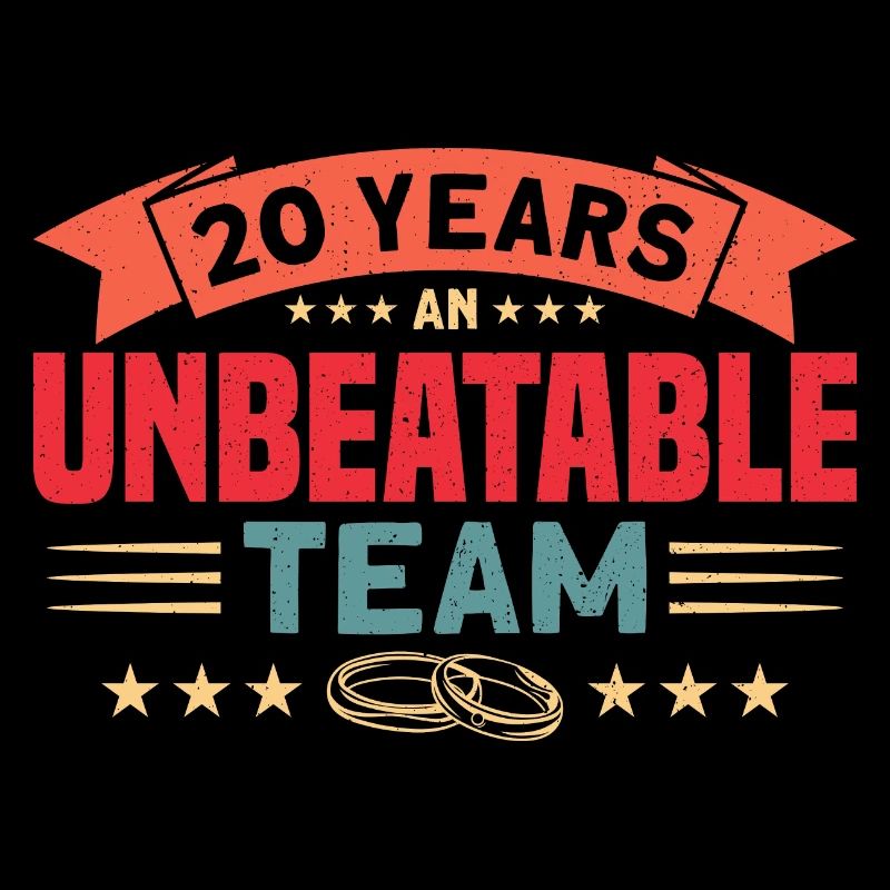 Retro Ehepaar 20 Jahrestag Verheiratet Geschenk