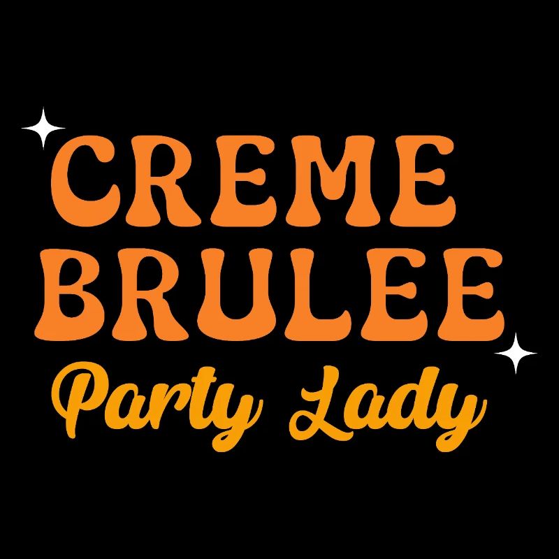 Creme Brulee Party Lady Retro Style Carnival